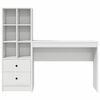 vidaXL Desk with Drawer 2 pcs White