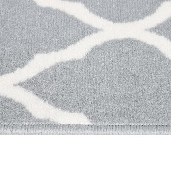 vidaXL Runner Rug BCF Grey and White 60x200 cm