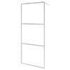 vidaXL Walk-in Shower Wall with Clear ESG Glass 140x195 cm