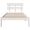 vidaXL Bed Frame with Headboard White 90 x 190 cm Solid Pine wood