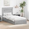 vidaXL Storage Bed with Drawer Grey Sonoma 75 x 190 cm Engineered Wood