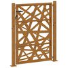 vidaXL Garden Gate 100x125 cm Weathering Steel Light Design