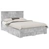 vidaXL Bed Frame Concrete Grey 140 x 200 cm Engineered Wood