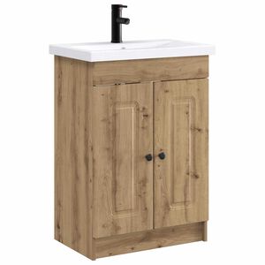 vidaXL Bathroom Furniture Set Artisan Oak 56 x 37.5 x 81 cm