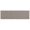 vidaXL Kitchen Rug Grey and White Diamonds 150 x 45 cm 100% Polyamide