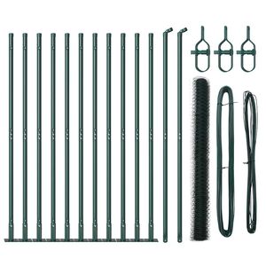 vidaXL Hexagonal Fence with Concrete Base 25 x 1.4 m PVC-Coated Steel