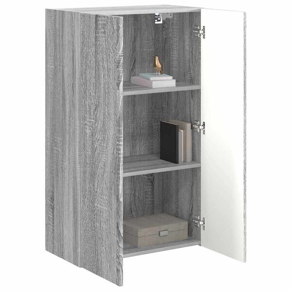 vidaXL TV Wall Cabinet Grey Sonoma 59.5 x 31 x 100 cm Engineered Wood