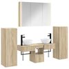 vidaXL Bathroom Furniture Set 6 pcs Sonoma Oak 100 x 15.5 x 70 cm