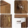 vidaXL Wall-Mounted Cabinet 2 pcs Old Wood 69.5 x 34 x 90 cm