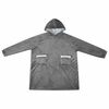vidaXL Blanket Hoodie Dark Grey L Fleece and Flannel