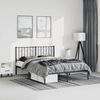 vidaXL Metal Bed Frame without Mattress with Headboard Black 193x203cm