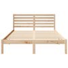 vidaXL Bed Frame with Headboard Brown 120 x 200 cm Solid Pine Wood