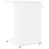 vidaXL Side Table with Wheel White 40 x 35 x 60 cm Engineered Wood