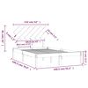 vidaXL Bed Frame without Mattress White 135x190 cm Double Solid Wood