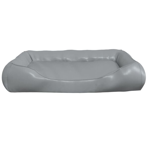 vidaXL Dog Bed Light Grey 80x68x23 cm Faux Leather