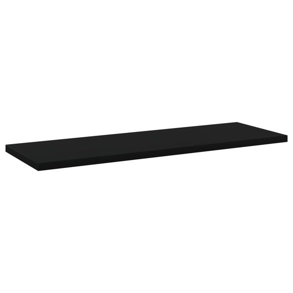 vidaXL Bookshelf Boards 4 pcs Black 60x20x1.5 cm Engineered Wood