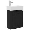 vidaXL Bathroom Vanity Unit with Tap Black 45.5 x 25.5 x 84 cm