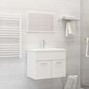 vidaXL Bathroom Furniture Set White Engineered Wood