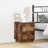 vidaXL Bedside Cabinet with Drawer 2 pcs Smoked Oak 39 x 34.5 x 50 cm