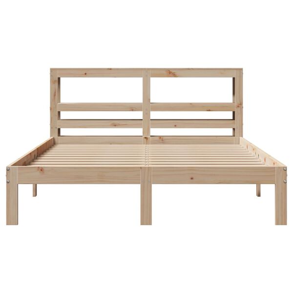 vidaXL Bed Frame with Headboard without Mattress 140x190 cm