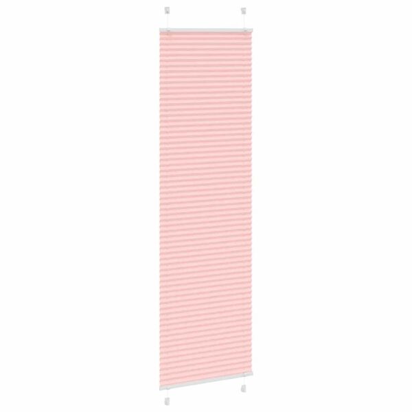 vidaXL Pleated Blind Pink 65x200 cm Fabric Width 64.4 cm Polyester