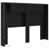 vidaXL Headboard Cabinet with Shelf Black oak Engineered wood