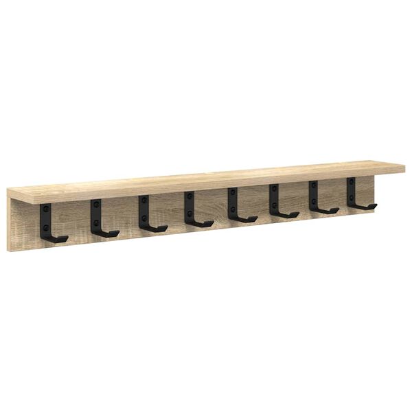 vidaXL Wall-Mounted Coat Rack Sonoma Oak 80 x 10.5 x 10.5 cm