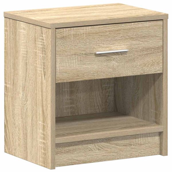 vidaXL Bedside Cabinet with Drawer Sonoma Oak 39x28x41 cm