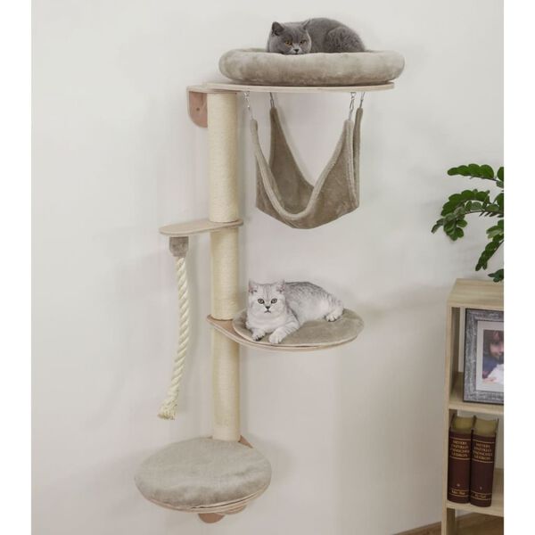Kerbl Wall-mounted Cat Tree Dolomit Grappa 158 cm Taupe