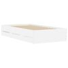 vidaXL Bed Frame with Drawers without Mattress White 90x190 cm Single
