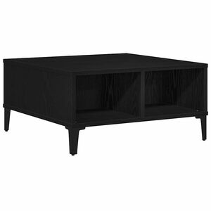 vidaXL Coffee Table Black oak 60 x 60 x 30 cm Engineered wood