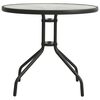 vidaXL Bistro Table Anthracite Ø80x71 cm Steel