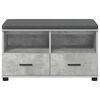 vidaXL Hall Bench with Cushion Concrete Grey 80 x 38 x 46 cm