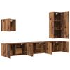 vidaXL TV Wall Unit Wall-mounted 5 pcs Old Wood Engineered Wood