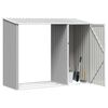 vidaXL Garden Firewood Shed Grey 245x98x159 cm Galvanised Steel