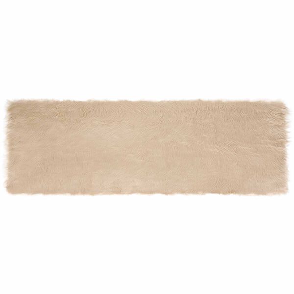 vidaXL Faux Sheepskin Rug Tafalla Beige 80 x 250 cm Polyester