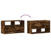 vidaXL TV Wall Cabinet with LED Lights Smoked Oak 80x31x45 cm