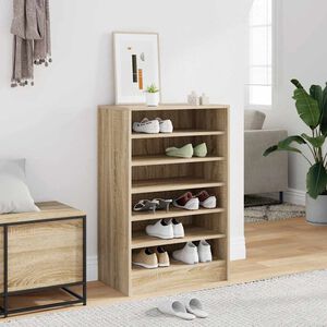 vidaXL Shoe Cabinet Sonoma Oak 60x35x92 cm Engineered Wood