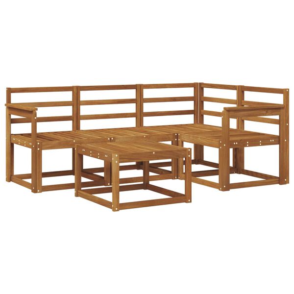 vidaXL Outdoor Sofa Set 5 pcs Natural Solid Acacia Wood