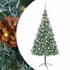 vidaXL Artificial Christmas Tree Green 210 cm PVC and Steel