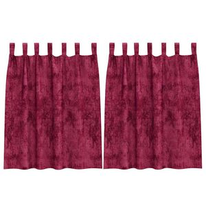 vidaXL Velvet Curtains 2 pcs Wine Red 140 x 140 cm Velvet