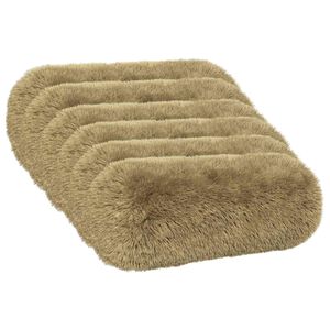 vidaXL Cushion with Pillow HEERLEN 6 pcs Light Grey PV Fleece