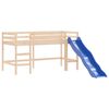 vidaXL Kids' Loft Bed with Tower without Mattress Blue 80x200 cm