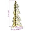 vidaXL Christmas Tree with 160 LEDs Warm White 150 cm Rattan