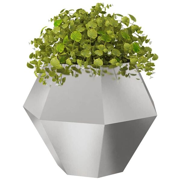 vidaXL Planter Silver 100 x 100 x 80 cm Stainless Steel