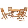vidaXL 5 Pieces Garden Dining Set Solid Wood Acacia