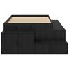 vidaXL Storage Bed Frame Black oak 234 x 103 x 53.5 cm Engineered wood