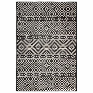 vidaXL Outdoor Flatweave Rug 200x280 cm Black Stripes
