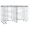 vidaXL Gabion Wall for Garbage Bin 192x91x120 cm Galvanised Iron