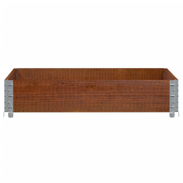 vidaXL Pallet Collar Brown 100x100 cm Solid Wood Pine